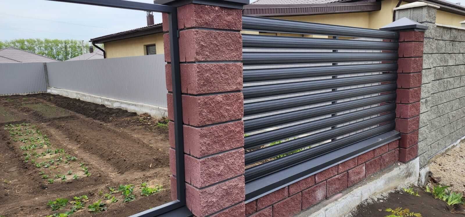 Забор-ранчо из штакетника 21м RAL7024/7024 Серый Графит МАТТЕ фото 7 в Киржаче