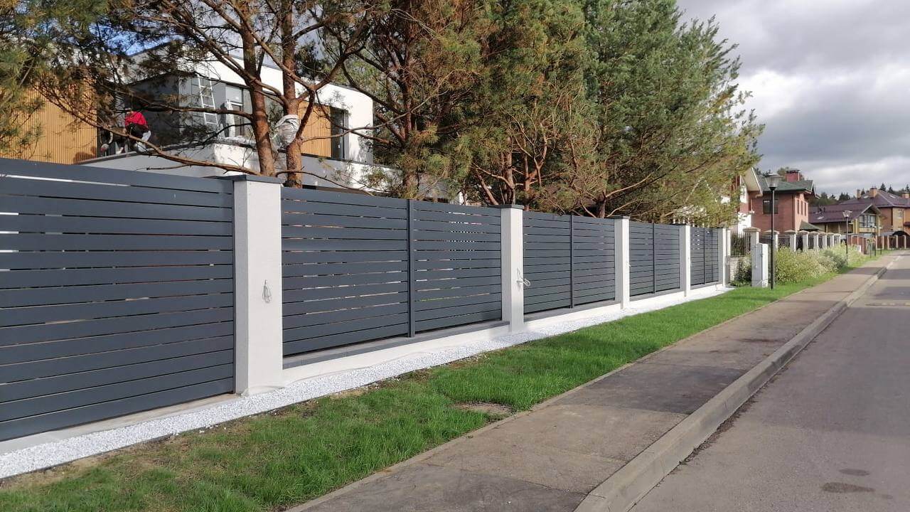 Забор-ранчо из металлопланкена 36м RAL7024 Серый Графит в Киржаче