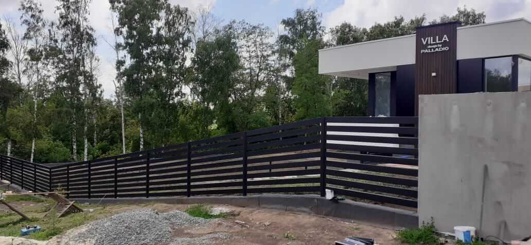 Забор-ранчо из металлопланкена 48м RAL9005 Черный МАТТЕ фото 2 в Киржаче