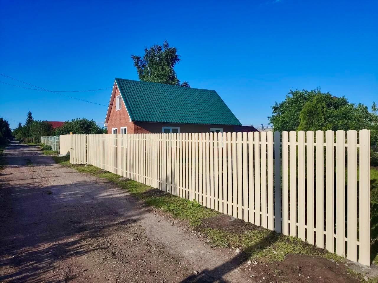 Забор из евроштакетника 16м RAL1015/1015 Слоновая Кость двусторонний в Киржаче